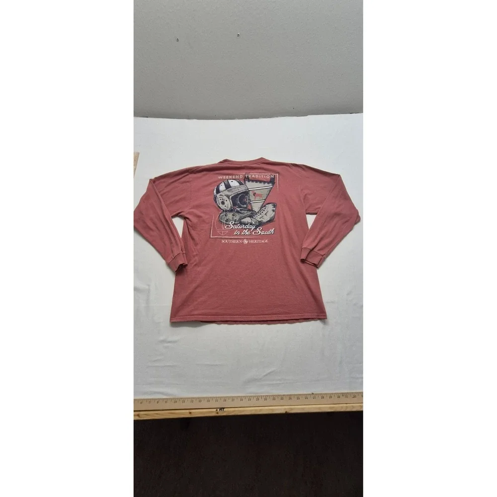 Southern Heritage men's‎ pink long sleeve football weekend traditions t-shirt XL